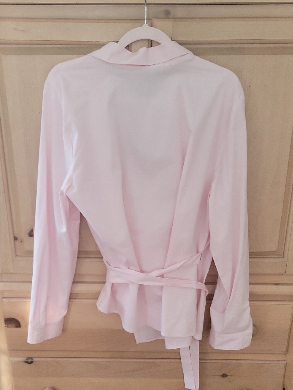Ann Taylor Pale Pink Wrap Shirt - Picture 4 of 4